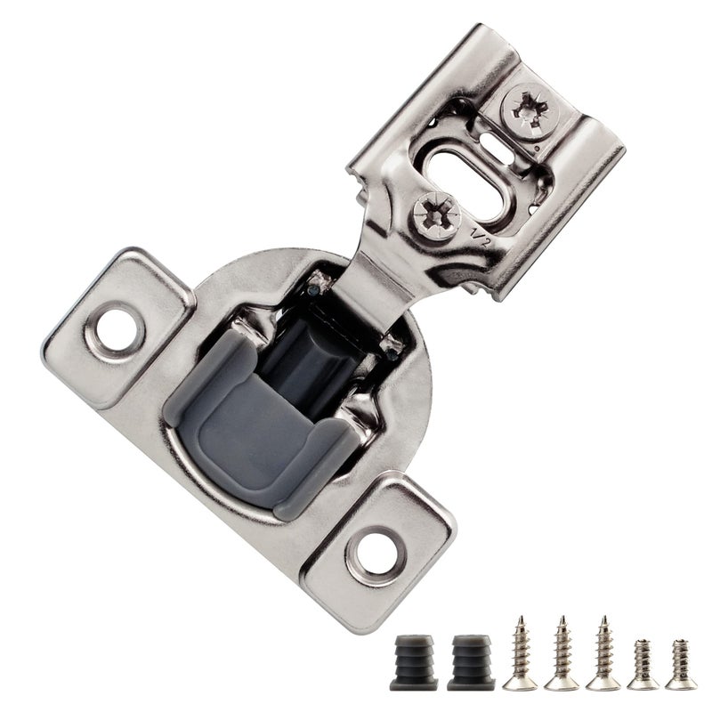 STIANC 20 Pack 1/2" Overlay 2D Soft Close Hinges for Face Frame Kitchen Cabinet, 3 Way Adjustability, Quiet Self-Shut Door,105 Degree - Image 1